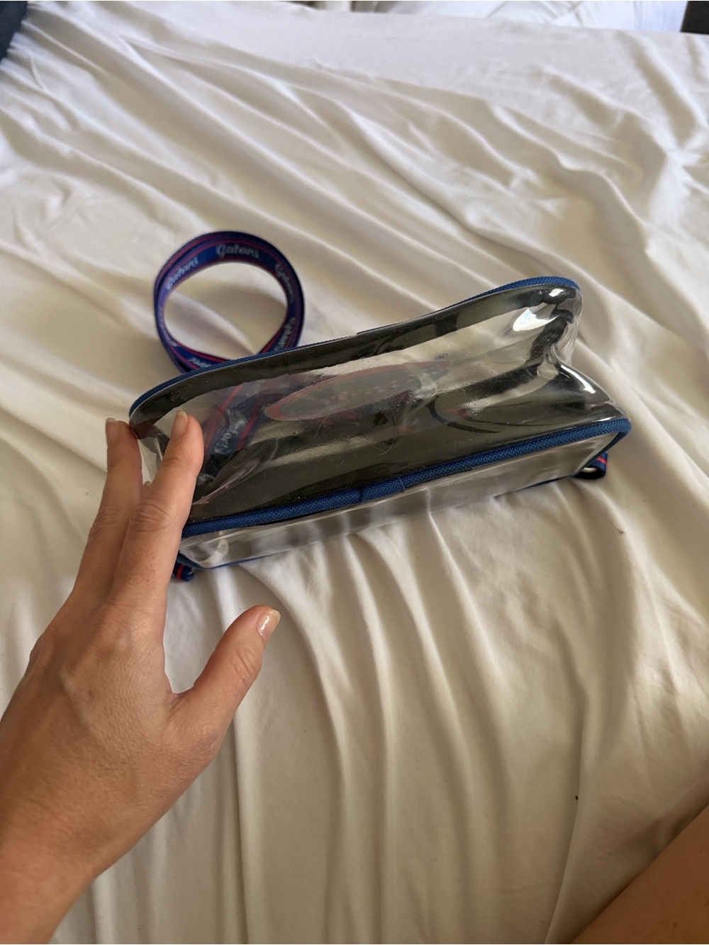 Clear Florida Gators Crossbody Bag with Blue Strap….Stadium approved!! 🧡💙🐊 - Picture 7 of 9